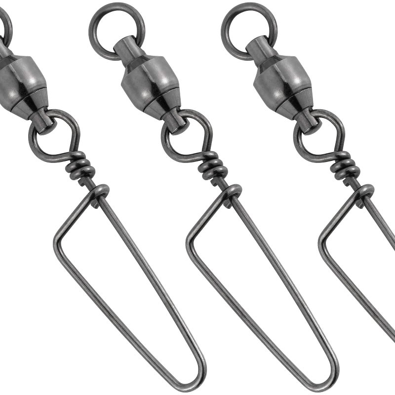 Dr.Fish 20 Pack Fishing Snap Swivels Ball Bearing Swivels Fishing Tackle Saltwater & Freshwater Coast-Lock Lure Snap Clips Terminal Tackle Line Leader Connector Accessories Accessories 26LB - Image 1